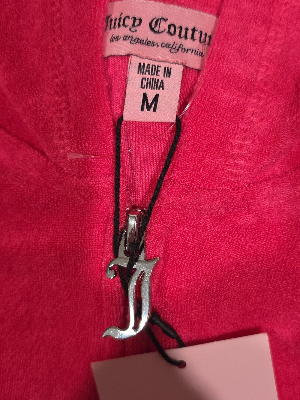Juicy Couture Velour Shorts – Hot Pink | Rhinestone Logo Medium - Picture 9 of 9